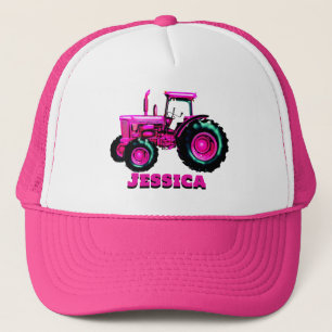 Casquette Joli tracteur rose
