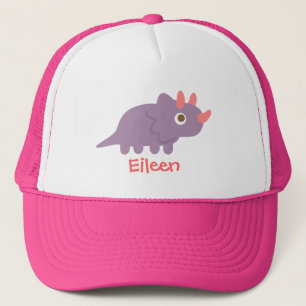 Casquette Joli tricératops dinosaure violet pour