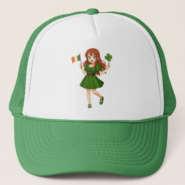 Casquette Jolie anime rousse Saint Patrick  (Devant)