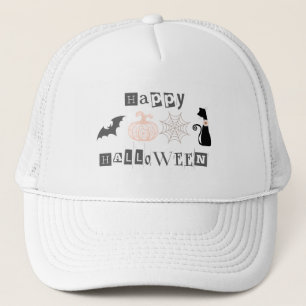 Casquette Jolie Citrouille et Chat d'Automne pour un Joyeux