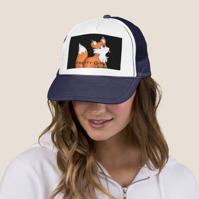 Casquette Jolie Fille Créer son propre texte image-cap Écure (En situation)