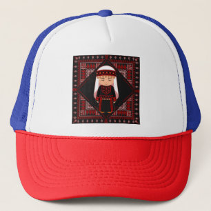 Casquette jolie fille palestinienne Broderie rouge tatreez