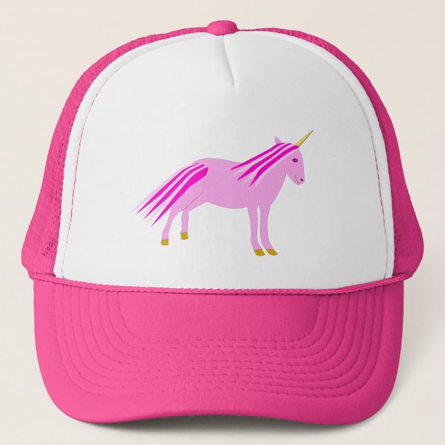 Casquette Jolie fille rose bébé licorne (Devant)
