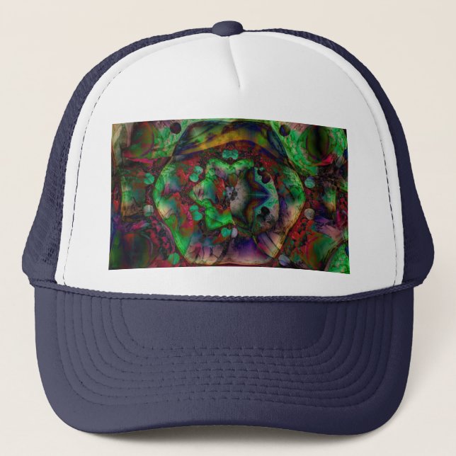 Casquette Jolie flambée de fleurs Abstraite (Devant)