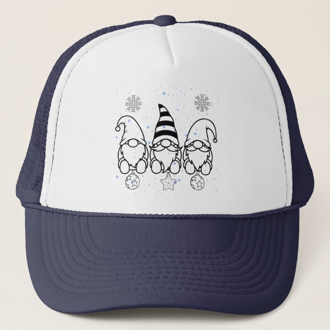 Casquette Jolis nains de Noël pour les fêtes. (Devant)