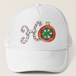 Casquette Jolis Noël Ho Ho Ho, Canne à Sucre Ornements