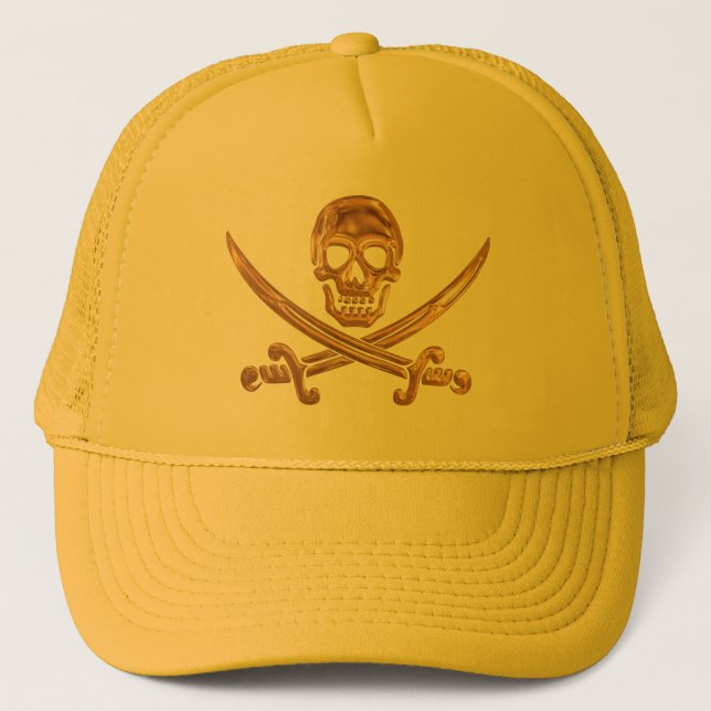 Casquette Jolly roger d'or (Devant)
