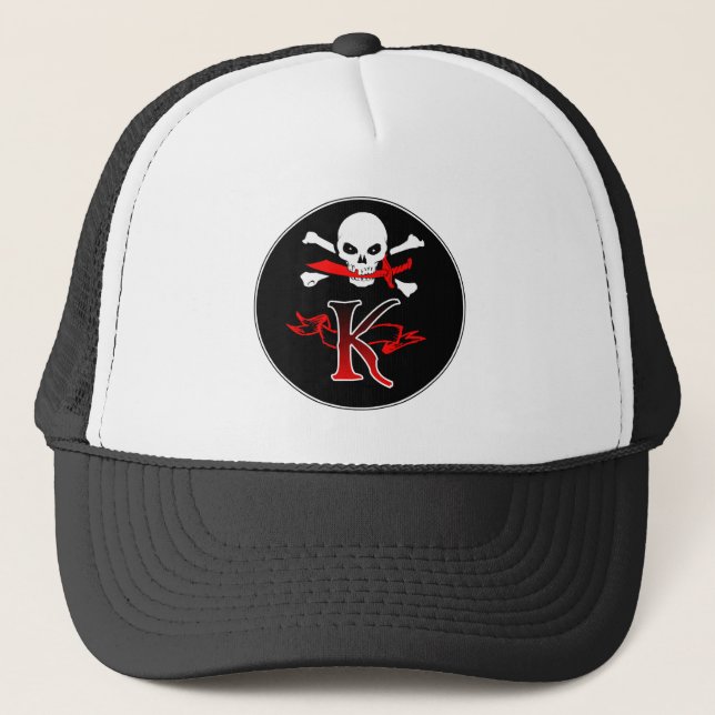 Casquette Jolly roger K Monogramme initial (Devant)