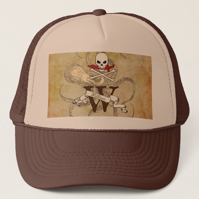 Casquette Jolly roger Monogramme initial (Devant)