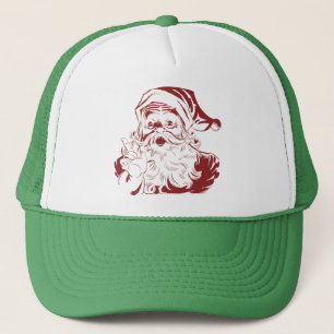 Casquette Jolly Santa Claus dans Red Fun Retro Joyeux Noël