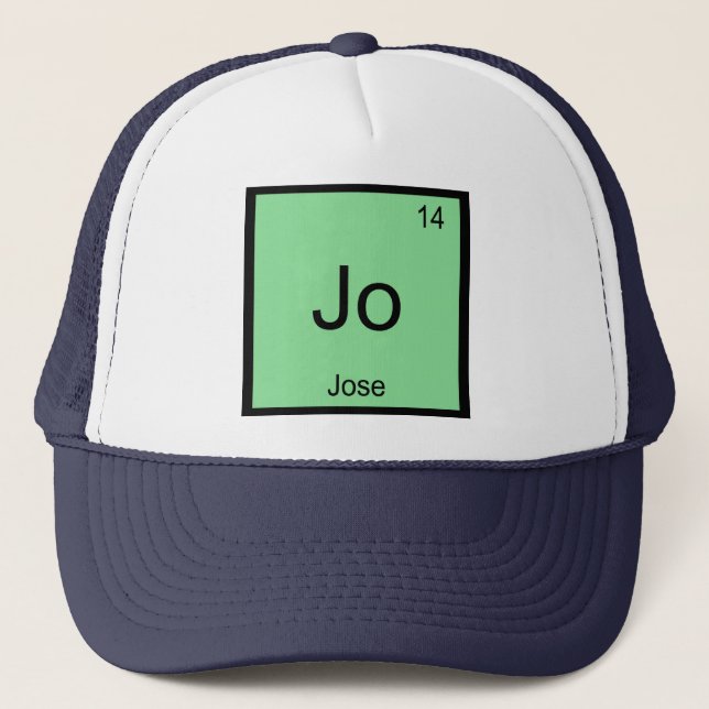 Casquette José Nom Chimie Élément Tableau Périodique (Devant)