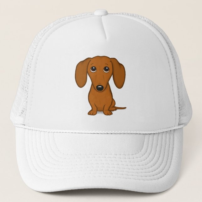Casquette Jote Red Dachshund | Drôle Drôle Cartoon Wiener Do (Devant)