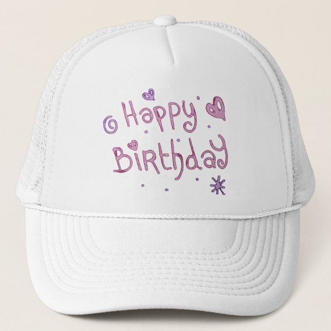 Casquette Jouer Joyeux texte d'anniversaire (Devant)