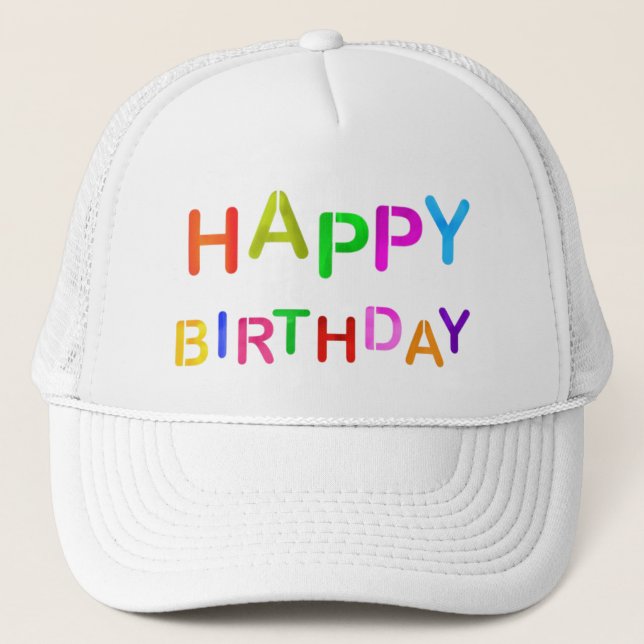 Casquette Jouer Joyeux texte d'anniversaire (Devant)