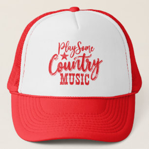Casquette Jouer Un T-Shirt De Musique De Pays