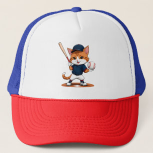 Casquette Joueur de baseball chat