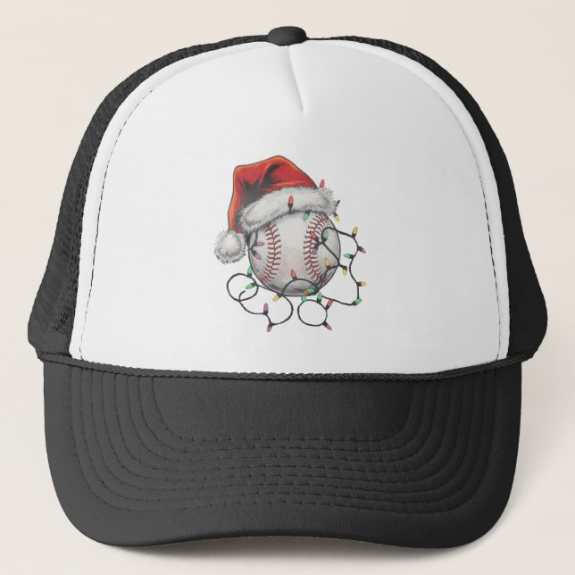 Casquette Joueur de baseball de Noël de père Noël Sports (Devant)