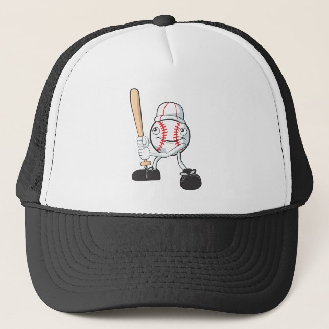 Casquette Joueur de baseball heureux (Devant)