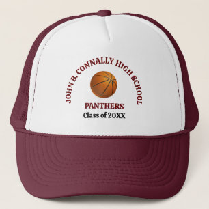 Casquette Joueur de basket-ball au lycée bordeaux personnali