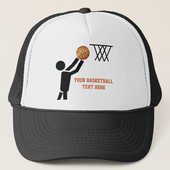Casquette Joueur de basket-ball avec balle personnalisée (Devant)