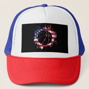Casquette Joueur de basketball avec drapeau américain
