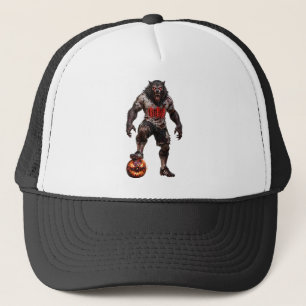 Casquette Joueur de football loup-garou Halloween Horreur Ar