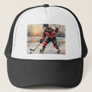 Casquette Joueur de hockey en action, 