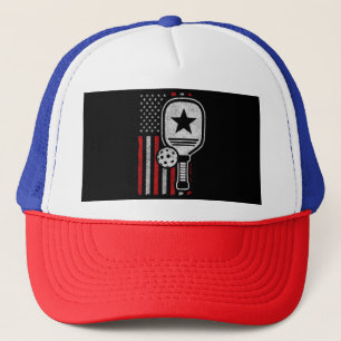 Casquette Joueur de Pickleball - Pickleball Drapeau Américai