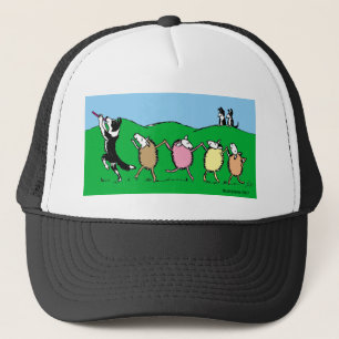 Casquette Joueur de pipeau pie de border collie