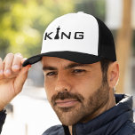 Casquette Joueur d'échecs cool King Typography<br><div class="desc">Un design simple et cool pour ceux qui aiment jouer aux échecs.</div>