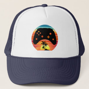 CASQUETTE JOUEUR RÉTRO JEUX VIDEO SOLEIL COUCHANT