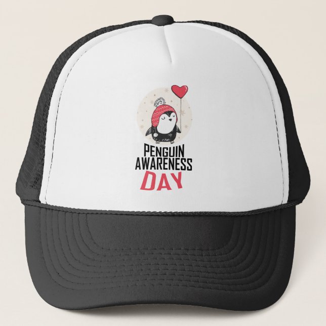 Casquette Jour de conscience de pingouin - jour (Devant)