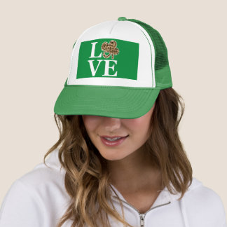 Casquette Jour de la Saint Patrick Leopard Love Shamrock