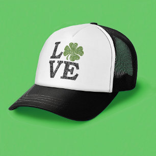 Casquette Jour de la Saint Patrick LOVE avec shamrock