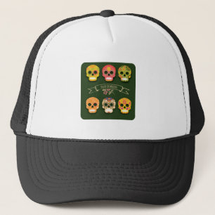 Casquette Jour Des Morts Amusant Crâne De Sucre Mexicain Amo