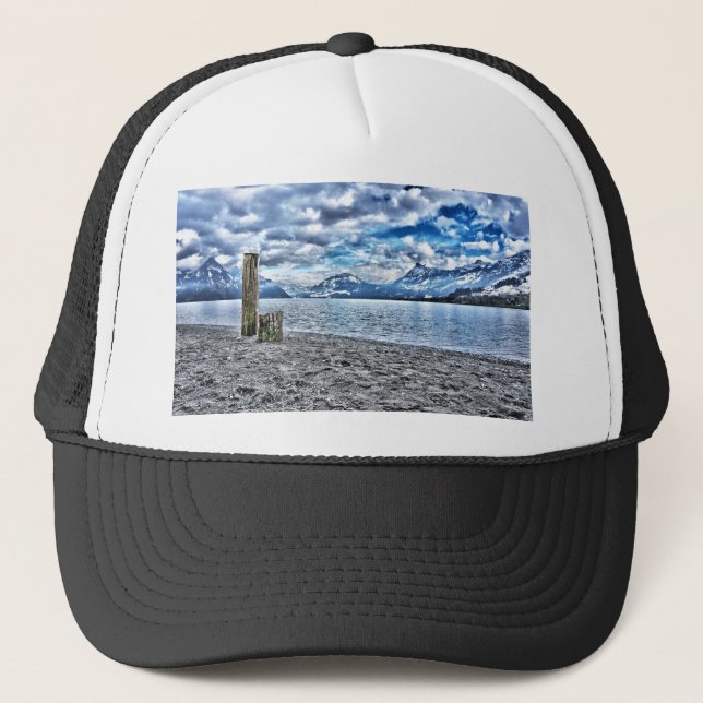 Casquette Journée nuageuse au lac de Lucerne (Devant)