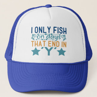Casquette jours de pêche amusants mot art