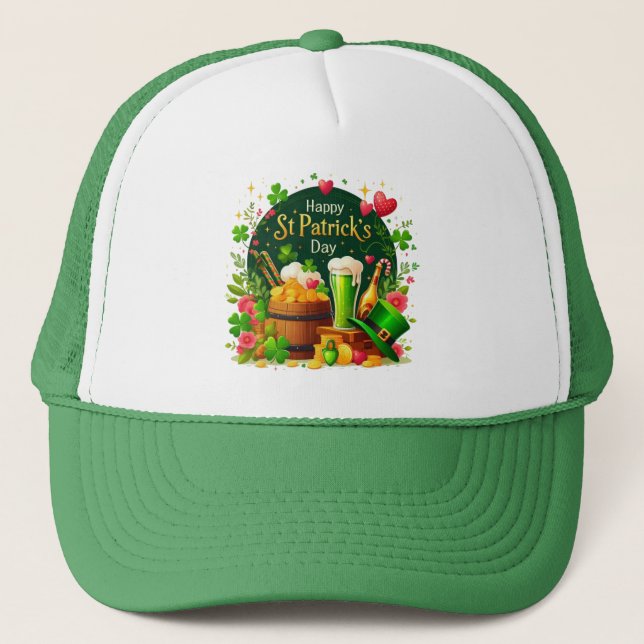 Casquette Joyeuse fête de la Saint-Patrick festive (Devant)