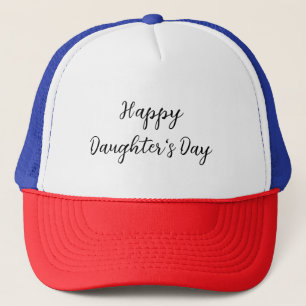 Casquette Joyeuse fête des filles texte minimal simple ajout