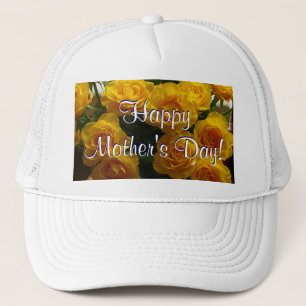 Casquette Joyeuse fête des mères Roses jaunes