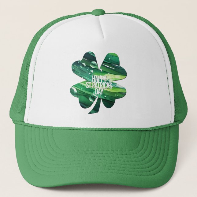 Casquette Joyeuse St Patrick  Trèfle à quatre feuilles Fiert (Devant)