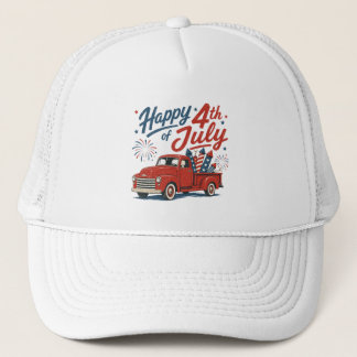 Casquette Joyeux 4 juillet camion patriotique