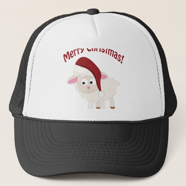 Casquette Joyeux agneau de Noël (Devant)