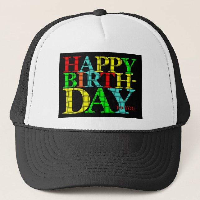 Casquette Joyeux anniversaire (Devant)