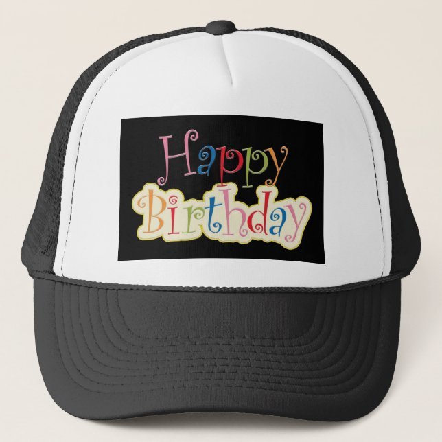 Casquette Joyeux anniversaire (Devant)