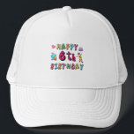 Casquette Joyeux anniversaire 6 ans d'anniversaire<br><div class="desc">Joyeux 6e anniversaire. Funny and cute Birthday design with lovely teddy bear holding a venft and a funny pencil writing the birthday wishes. Un match parfait pour clothing,  shirts et accessoires.</div>