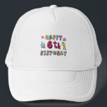 Casquette Joyeux anniversaire 6 ans d'anniversaire<br><div class="desc">Joyeux 6e anniversaire. Funny and cute Birthday design with lovely teddy bear holding a venft and a funny pencil writing the birthday wishes. Un match parfait pour clothing,  shirts et accessoires.</div>