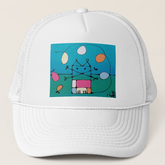 Casquette Joyeux anniversaire chat - T-shirt (Devant)