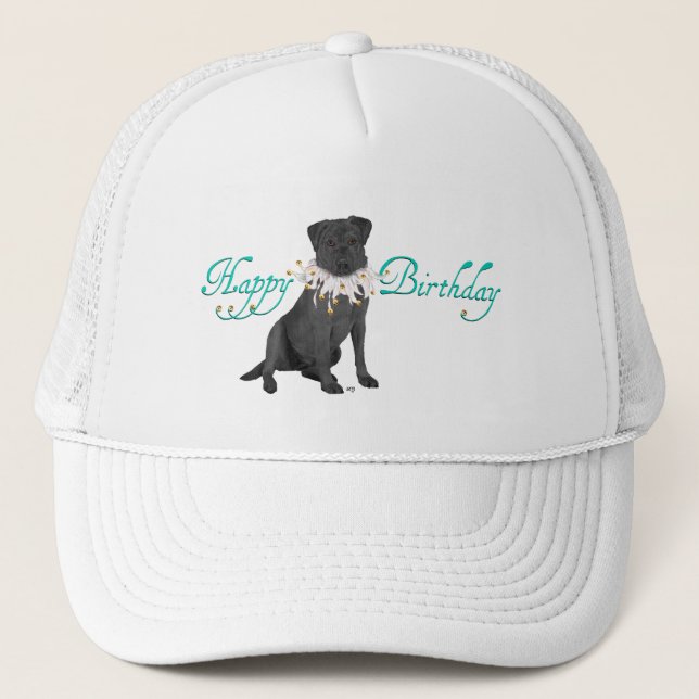 Casquette Joyeux anniversaire Labrador Retriever (Devant)