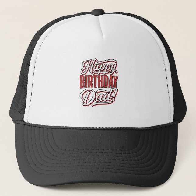 Casquette Joyeux Anniversaire Papa Conception de Chemise de  (Devant)